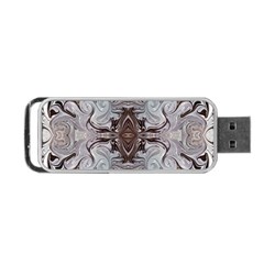 Turquoise Black Arabesque Repeats Portable Usb Flash (two Sides) by kaleidomarblingart