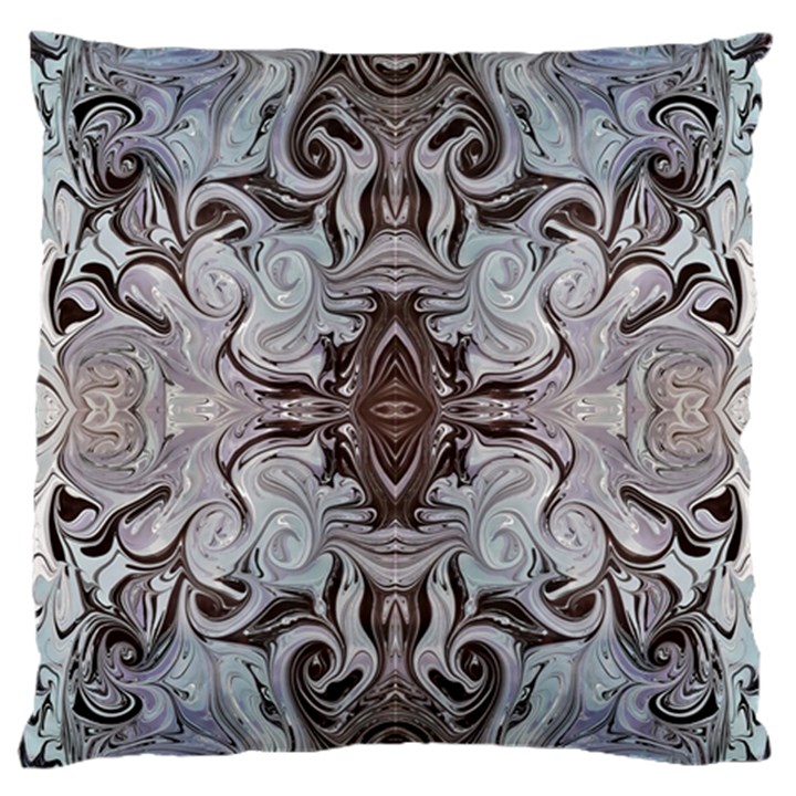 Turquoise Black Arabesque Repeats Standard Flano Cushion Case (Two Sides)