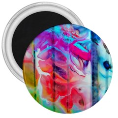 Fluorescent 3  Magnets by kaleidomarblingart