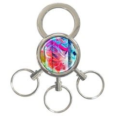 Fluorescent 3-ring Key Chain by kaleidomarblingart