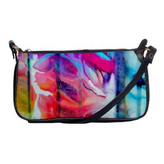 Fluorescent Shoulder Clutch Bag by kaleidomarblingart