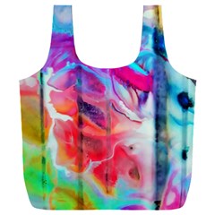 Fluorescent Full Print Recycle Bag (xxxl) by kaleidomarblingart