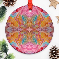 Monsoon Repeats Ornament (round) by kaleidomarblingart