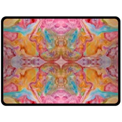 Monsoon Repeats Fleece Blanket (large)  by kaleidomarblingart