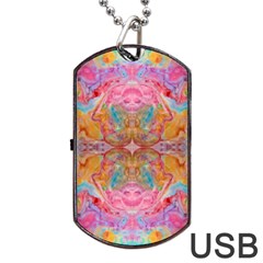 Monsoon Repeats Dog Tag Usb Flash (two Sides) by kaleidomarblingart