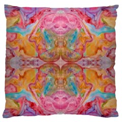 Monsoon Repeats Large Flano Cushion Case (two Sides) by kaleidomarblingart