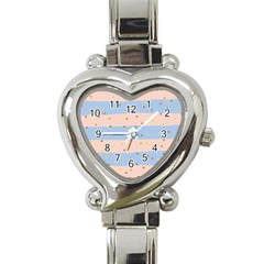 Summer Golden Love Heart Italian Charm Watch by designsbymallika