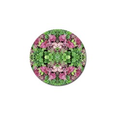 Burgundy Repeats  Golf Ball Marker by kaleidomarblingart