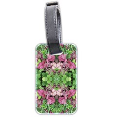 Burgundy Repeats  Luggage Tag (two Sides) by kaleidomarblingart