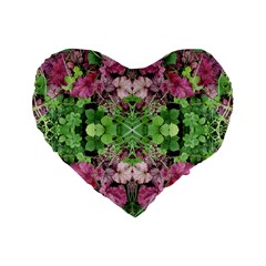 Burgundy Repeats  Standard 16  Premium Flano Heart Shape Cushions by kaleidomarblingart