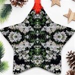 White Bush Repeats Star Ornament (Two Sides) Front