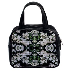 White Bush Repeats Classic Handbag (two Sides) by kaleidomarblingart