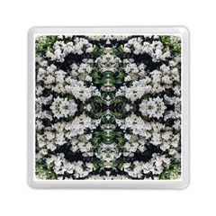 White Bush Repeats Memory Card Reader (square) by kaleidomarblingart