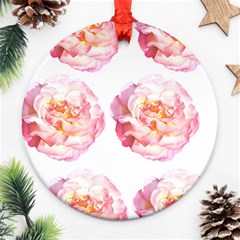 Roses Repeats I Ornament (round) by kaleidomarblingart