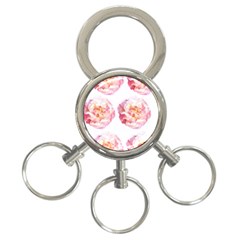 Roses Repeats I 3-ring Key Chain by kaleidomarblingart