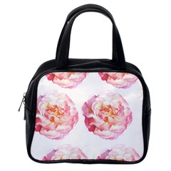 Roses Repeats I Classic Handbag (one Side) by kaleidomarblingart