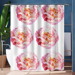 Roses Repeats I Shower Curtain 60  X 72  (medium)  by kaleidomarblingart