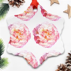 Roses Repeats I Snowflake Ornament (two Sides) by kaleidomarblingart