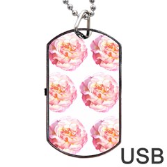 Roses Repeats I Dog Tag Usb Flash (one Side) by kaleidomarblingart