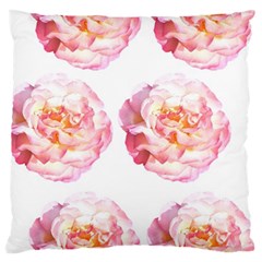 Roses Repeats I Large Cushion Case (two Sides) by kaleidomarblingart