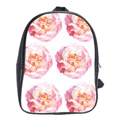 Roses Repeats I School Bag (xl) by kaleidomarblingart