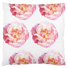 Roses Repeats I Large Flano Cushion Case (one Side) by kaleidomarblingart