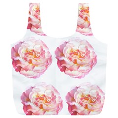 Roses Repeats I Full Print Recycle Bag (xxl) by kaleidomarblingart