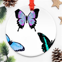 3 Butterflies Ornament (round) by SomethingForEveryone