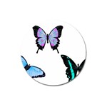 3 Butterflies Magnet 3  (Round) Front