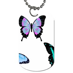 3 Butterflies Dog Tag (one Side) by SomethingForEveryone