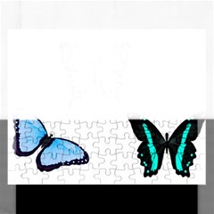 3 Butterflies Rectangular Jigsaw Puzzl by SomethingForEveryone