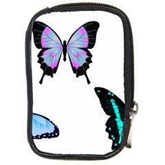 3 Butterflies Compact Camera Leather Case by SomethingForEveryone