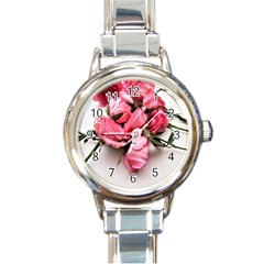 Scattered roses Round Italian Charm Watch