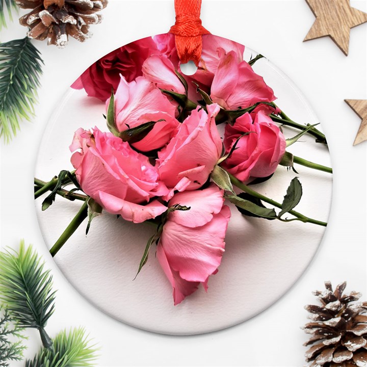 Scattered roses Ornament (Round)