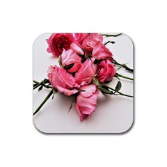 Scattered roses Rubber Coaster (Square) 