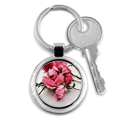 Scattered Roses Key Chain (round) by kaleidomarblingart