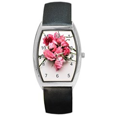 Scattered roses Barrel Style Metal Watch