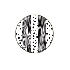 Stripes Black White Pattern Hat Clip Ball Marker (10 Pack) by designsbymallika