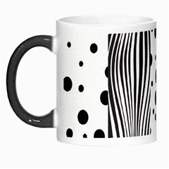 Stripes Black White Pattern Morph Mugs by designsbymallika