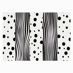 Stripes Black White Pattern Large Glasses Cloth (2 Sides) by designsbymallika