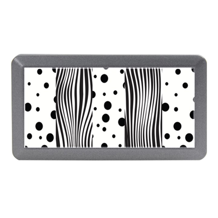 Stripes Black White Pattern Memory Card Reader (Mini)