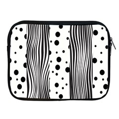 Stripes Black White Pattern Apple Ipad 2/3/4 Zipper Cases by designsbymallika