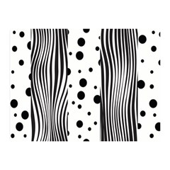 Stripes Black White Pattern Double Sided Flano Blanket (mini)  by designsbymallika