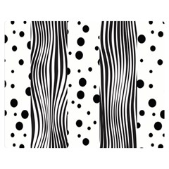 Stripes Black White Pattern Double Sided Flano Blanket (medium)  by designsbymallika