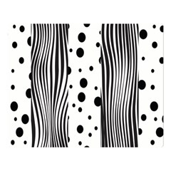 Stripes Black White Pattern Double Sided Flano Blanket (large)  by designsbymallika