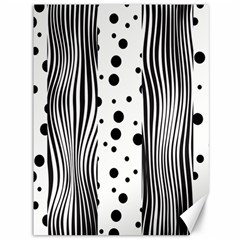 Stripes Black White Pattern Canvas 36  X 48  by designsbymallika