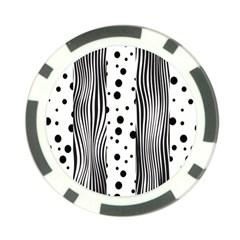 Stripes Black White Pattern Poker Chip Card Guard (10 Pack) by designsbymallika