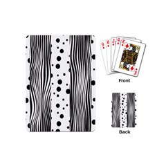 Stripes Black White Pattern Playing Cards Single Design (mini)