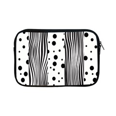 Stripes Black White Pattern Apple Ipad Mini Zipper Cases by designsbymallika