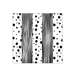 Stripes Black White Pattern Satin Bandana Scarf by designsbymallika